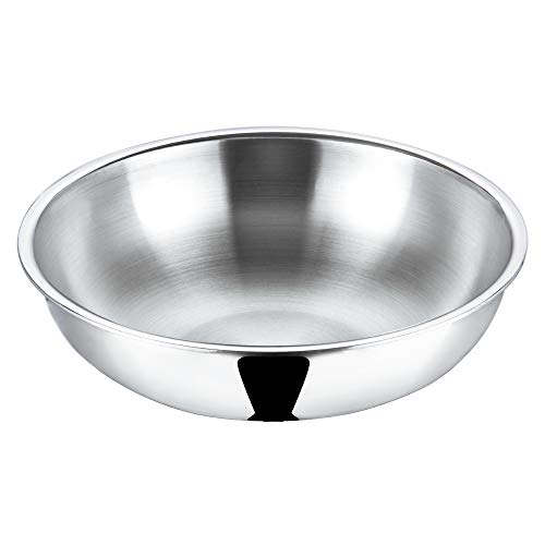 Vinod Platinum Triply Stainless Steel Tasla 3.7 litres Capacity (28 cm Diameter),Toxin-Free,Multi-Purpose (Induction and Gas Stove Friendly) Silver