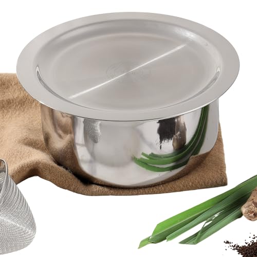 Vinod Platinum Triply Stainless Steel Tope with Lid - 4.7 Litre, 22 cm | Boiling Tope for Kitchen | Multipurpose Steel | Induction & Gas Base | 5 Year Warranty