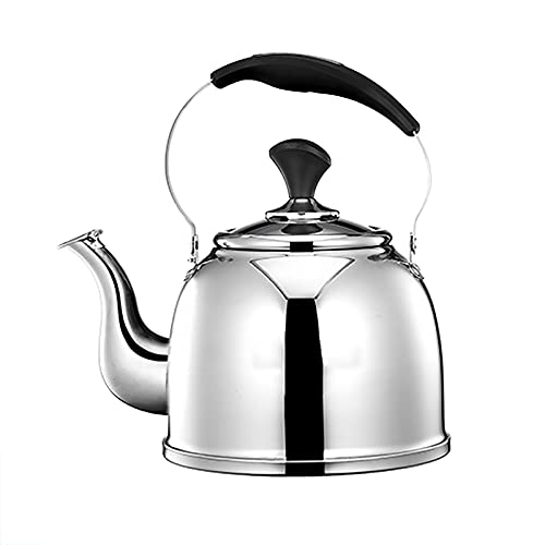 Whistling Tea Kettle, Food Grade Stainless Steel Teapot, with Cool Toch Ergonomic Handle Whistling Kettle, for Induction and All Stovetops