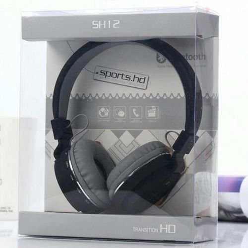 YOFO Super Bass SH-12 Bluetooth On-Ear Headphones with Mic Grey