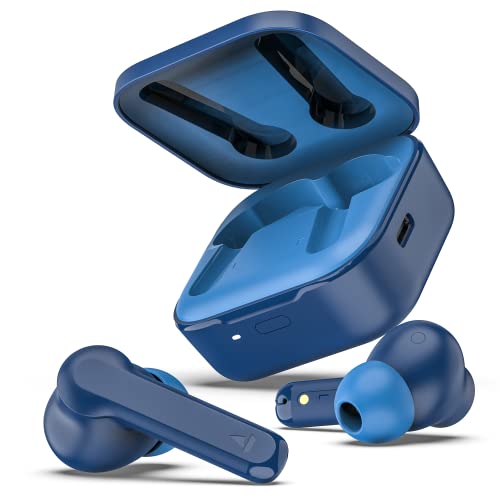 boAt Airdopes 458 TWS Wireless Earbuds with Spatial Bionic Sound by THX,in Ear Enx Tech,30H Playtime, Beast Mode, Signature Sound,ASAP Charge,IPX5, IWP,Touch Control(Sporty Blue)