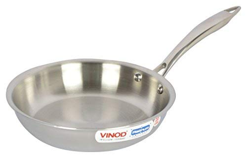 vinod cookware Stainless Steel Fry Pan, 20 cm, Metallic, 1 Piece