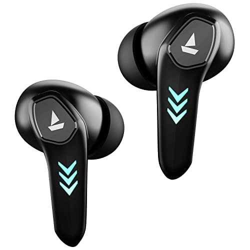 (Refurbished) boAt Airdopes 190 True Wireless In Ear Earbuds with Beast Mode(50ms) for Gaming, 40H Playtime, Breathing LEDs, boAt Signature Sound, Quad Mics ENx Tech, ASAP Charge & BT v5.3(Black Sabre)