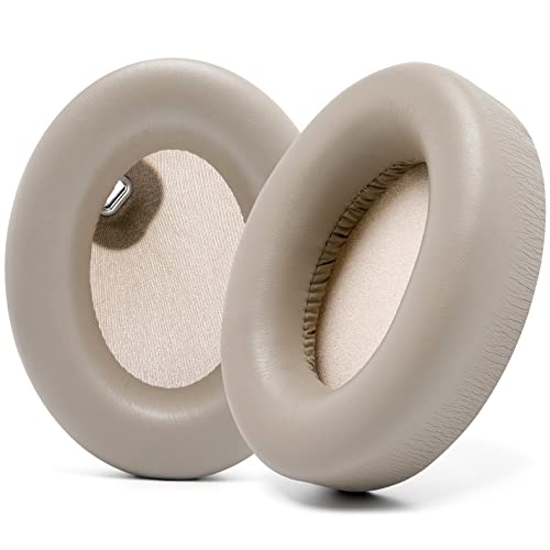 WC Wicked Cushions Replacement Ear Pads for Sony WH1000XM4 Over-Ear Headphones - Soft PU Leather Cushions, Luxurious Noise Isolating Memory Foam, Added Thickness | Beige