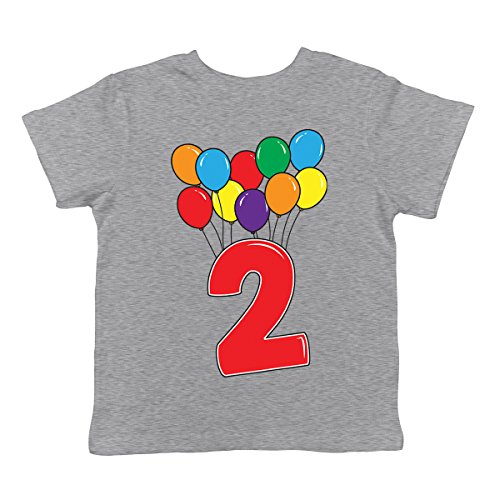2 Year Old Birthday Balloons Infant T-Shirt, SpiritForged Apparel Light Gray 12 Months