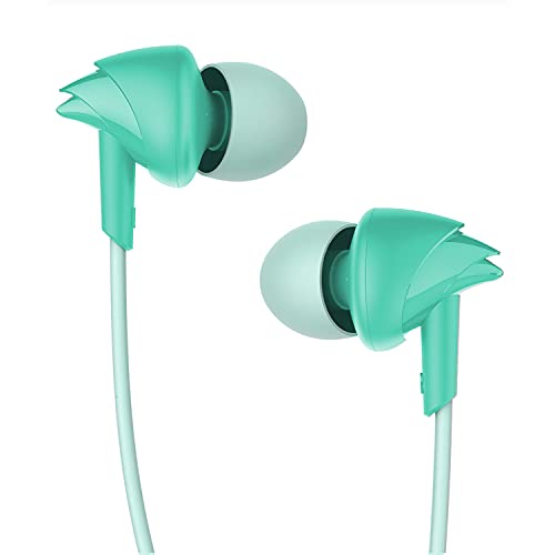 boAt Bassheads 100 Wired in Ear Earphones with Mic (Mint Green)