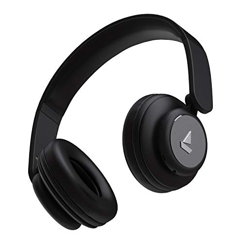 boAt Rockerz 450R On-Ear Headphones with 15 Hours Battery, 40mm Drivers, Padded Ear Cushions, Easy Access Controls and Voice Assistant(Luscious Black)