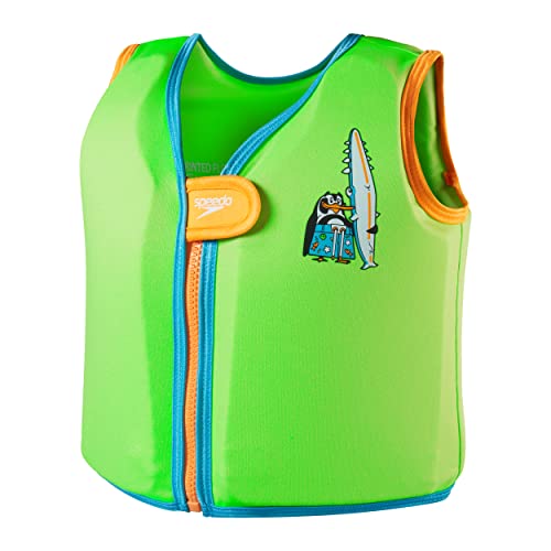 Speedo Printed Float Vest Swim Confidence for Tot's - Green & Blue