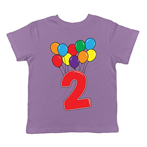 2 Year Old Birthday Balloons Infant T-Shirt, SpiritForged Apparel Light Purple 24 Months