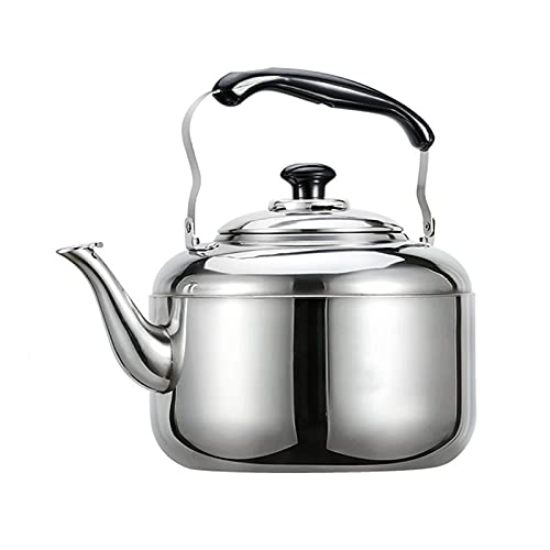 304 Stainless Steel Tea Kettle Whistling Stovetop Teapot Fast Heating with Anti-Hot Handle Stovetop Teapot for Stovetops Gas Electric Induction