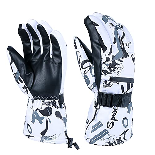 ADIUM Snow Ski Gloves Waterproof & Windproof Winter Gloves Thermal Gloves Outdoor Warm ttens Warm Touch Screen Gloves Full-Finger ttens Cold Weather Hand Warmers for Skiing Driving Running Cycling
