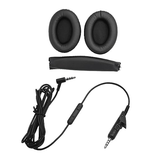 ATORSE® Replacement Ear Pads & Head Beam & Audio Cable for Bose Quietcomfort 15/ Bose Qc15 Headphones