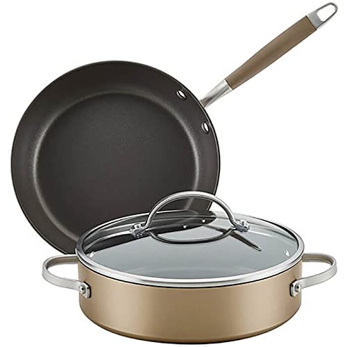 Anolon Advanced Hard-Anodized Nonstick 3-Piece Cookware Set. Bronze