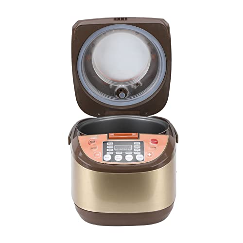 Automatic Rice Cooker, Electric Pressure Cooker Safety Protection Fingerprint Resistance 7 in 1 for 6 Persons Use (UK Plug)