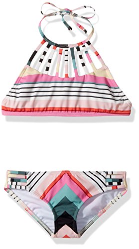 BILLABONG Girls' Big Sun Faded High Neck Swim Set, Multi, 6X