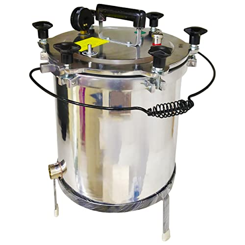 Bio Gene Autoclave Aluminium Pressure Cooker Type Mirror Finish, Eletric Capacity and Size Approx (21.Ltrs 12" Dia X 12" H)