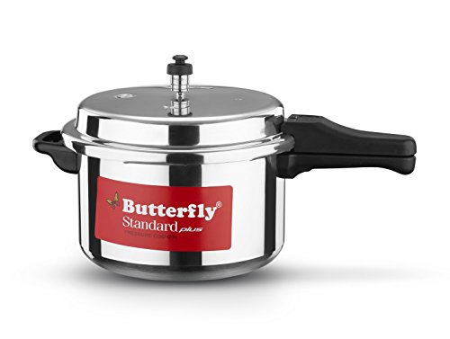 Butterfly Standard Plus Induction Base Aluminium Outer Lid Pressure Cooker, 7.5 Litre