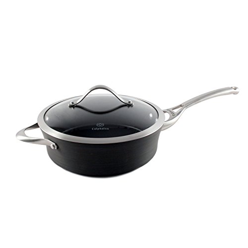 Calphalon Contemporary Hard-Anodized Aluminum Nonstick Cookware, Saute Pan, 3-quart, Black