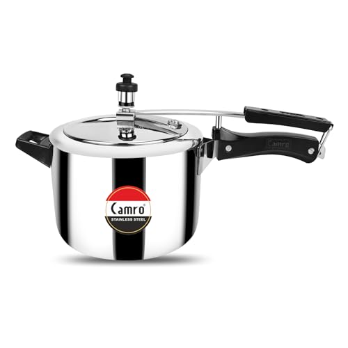 Camro (Steller) Stainless Steel Pressure Cooker 10 Liters | Inner Lid (Induction and Gas Stove Friendly) Versatile Cooking Utensil | Dishwasher Safe | 15+Years of Innovation and Quality