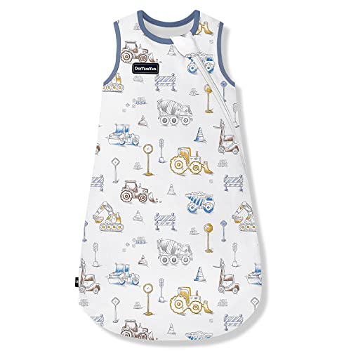 Domiamia Baby Sleep Sack 0.6 TOG Bamboo & Cotton Wearable Blanket for 18-36 Months Boys & Girls with Dual Zipper, Neckline Protection, Soft, Breathable Fabric, Easy Diaper Changes, Spacious Leg Room