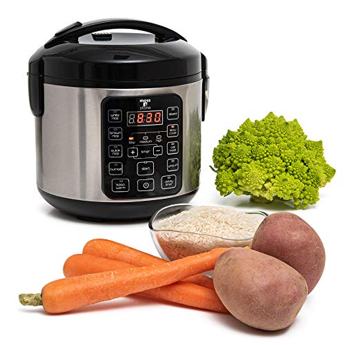 Electric Multicooker Digital Rice Cooker 4-8 Cup/Brown And White Rice/Food Steamer/Slow Cooker By Moss & Stone.