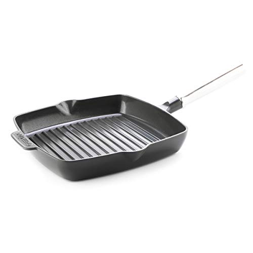 GreenPan CC001931-001 SimmerLite 10'' Grill Pan, Slate