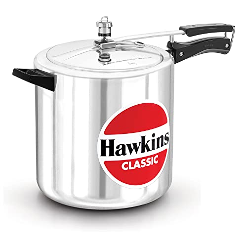 Hawkins Classic 12 Litre Aluminium Inner Lid Pressure Cooker, Best Cooker, Big Pressure Cooker, Silver (CL12)