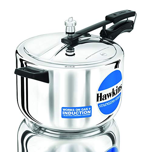 Hawkins Stainless Steel 8 litre Inner Lid Pressure Cooker with Induction Compatible