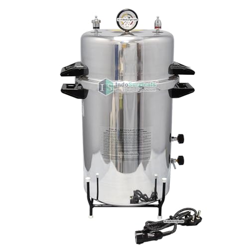 IS IndoSurgicals Electric Autoclave 12"X22" (Diameter X Height) Approx 39 Litres Capacity