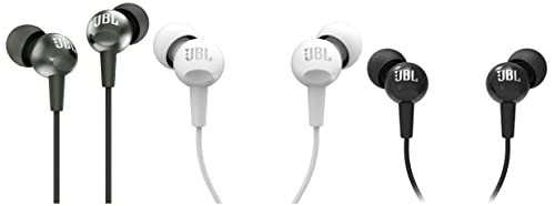 JBL C200SI, Premium in Ear Wired Earphones with Mic, Signature Sound & C100SI Wired in Ear Headphones with Mic & C100SI Wired in Ear Headphones with Mic