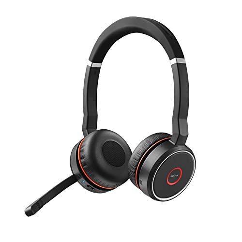 Jabra Bluetooth Wireless On Ear Headphones With Mic 75 Uc Stereo - Black