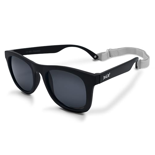 Jan & Jul Kids Polarized Sunglasses for Boys Girls, UVA UVB Protection (M: 2-6 Years, Black)