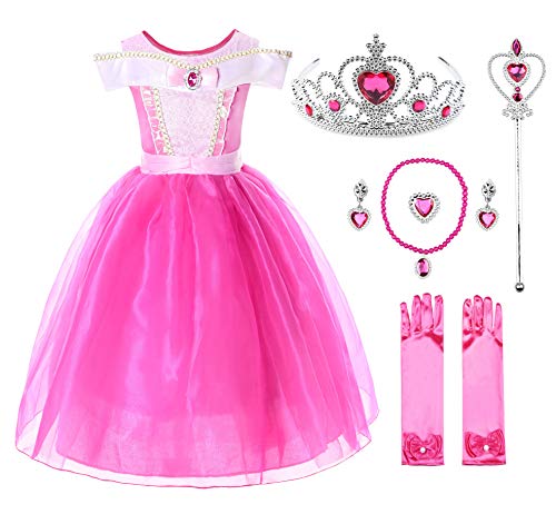 JerrisApparel Girls Princess Costume Dress Pageants Party Fancy Dress (Ankle Length with Accessories, 3T)