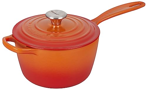 Le Creuset Enameled Cast Iron Signature Saucepan, 2.25 qt., Flame
