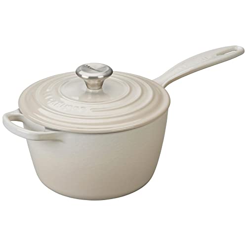 Le Creuset Signature Meringue Enameled Cast Iron 2.25 Quart Covered Saucepan