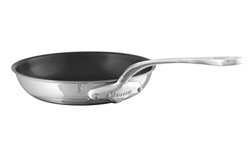 Mauviel 5242.24 M Cook Non-Stick Round Frying Pan 24CM Non.Stick, 24", Stainless Steel