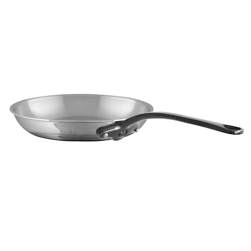 Mauviel M Cook 5 Ply Stainless Steel 5613.28 11 Inch Round Frying Pan With Cast Iron Handle