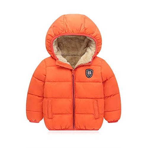 Mfmiudole Baby Boys Girls Winter Coats, Thick Hooded Down Kids Infants Toddlers Winter Warm Jacket Outerwear for 2-7 Years