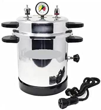 PAERIK INDIA Autoclave, Electric Aluminium, Seamless, Pressure cooker type, 40 L (14" Dia. X 16" H, Mirror Finish)