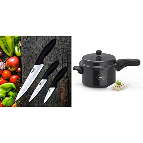 Pigeon Induction Base Stainless Steel Pressure Cooker and Knives Set