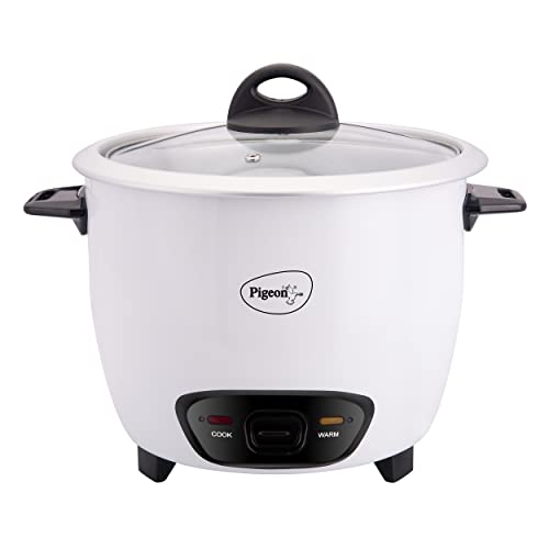 Pigeon by Stovekraft Joy 1.0 SDX 1-Liter 400-Watt Rice Cooker (White)