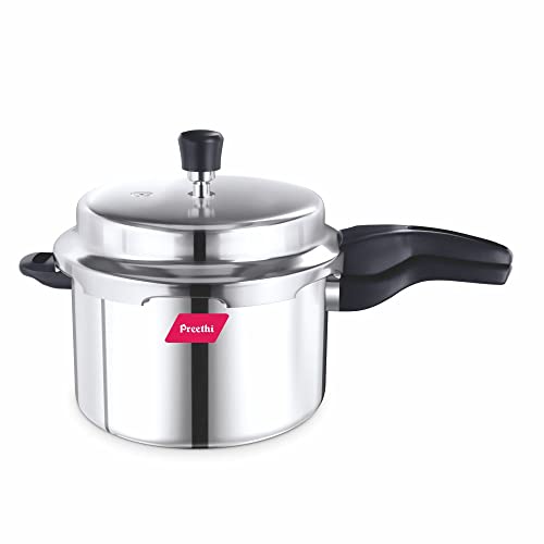 Preethi Induction Base Stainless Steel Outer Lid Pressure Cooker, 5 Litres, Silver