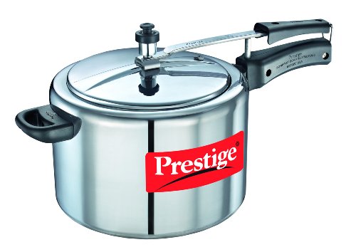 Prestige Nakshatra Aluminium Pressure Cooker, 10 Litres, Silver, 10 Liter