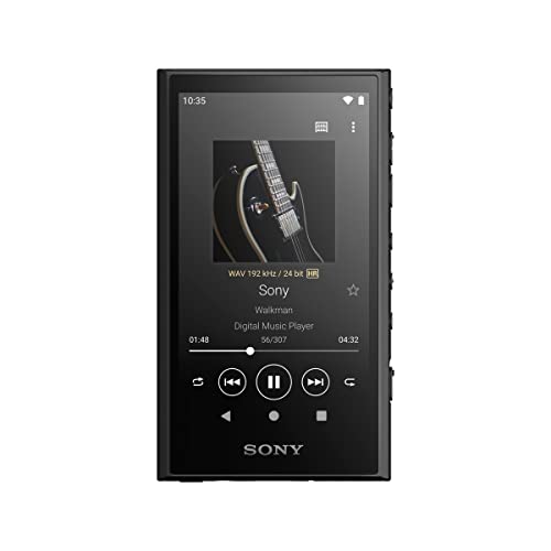 (Refurbished) Sony NW-A306 32GB Walkman Hi-Res Portable Digital Music Player with Android 12.0, 3.6" Touch Screen, S-Master Hx, DSEE-Hx, Wi-Fi & Bluetooth and USB Type-C - Black