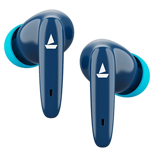 (Refurbished) boAt Airdopes 181 in-Ear True Wireless Earbuds with ENx Tech, Beast Mode(Low Latency Upto 60ms) for Gaming, with Mic, ASAP Charge, 20H Playtime, Bluetooth v5.2, IPX4 & IWP (Bold Blue)