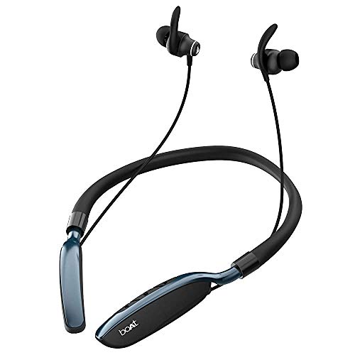 (Refurbished) boAt Rockerz 385v2 Wireless Neckband with Up to 40H Nonstop Playback, BT V5.0, Qualcomm CVC & aptX, Type C Interface, Magnetic Earbuds, IPX6 Water Resistance, ASAP Fast Charge(Active Black)