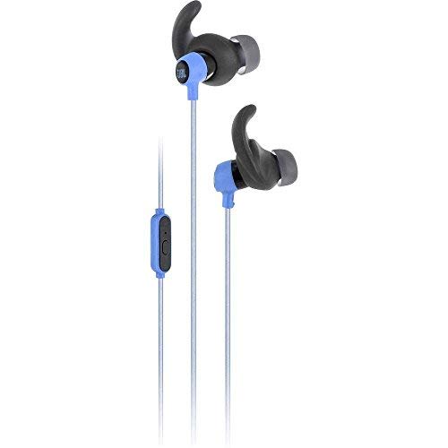 (Renewed) JBL Wired Reflect JBL REFMINIBLU Mini Sport in-Ear Lightweight Headphones with Mic (Blue)