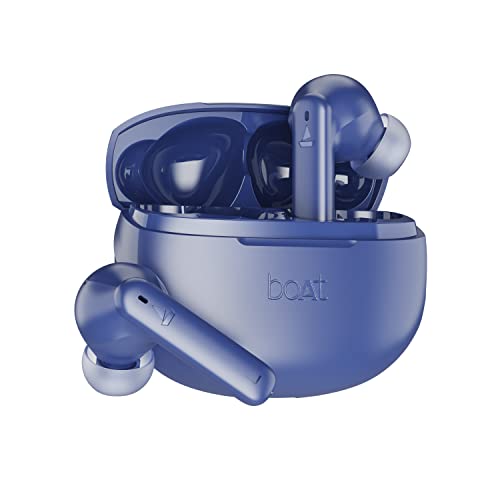 (Renewed) boAt Airdopes 170 TWS Earbuds with 50H Playtime, Quad Mics ENx™ Tech, Low Latency Mode, 13mm Drivers, ASAP™ Charge, IPX4, IWP™, Touch Controls & BT v5.3(Tranquil Blue)