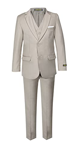 Spring Notion Boys' Slim Fit Tan Suit 3-Piece Set 7