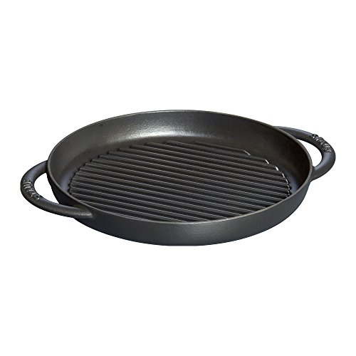 Staub Cast Iron 10" Pure Grill - Black Matte